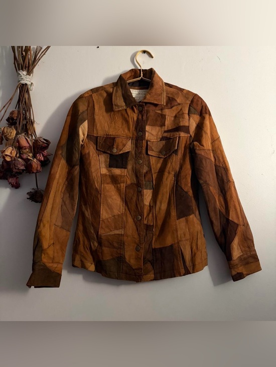 Vintage Jackets & Blazers - Patchwork Leather Jacket 70s inspired